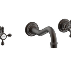 Phylrich HENRI Wall Lavatory Set With Cross Handles 161-11 – Oil Rubbed Bronze