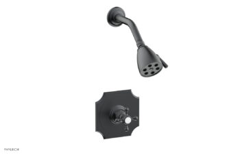 Phylrich HENRI Pressure Balance Shower Set Cross Handle 161-21 - Gun Metal