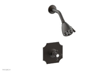 Phylrich HENRI Pressure Balance Shower Set Cross Handle 161-21 - Oil Rubbed Bronze