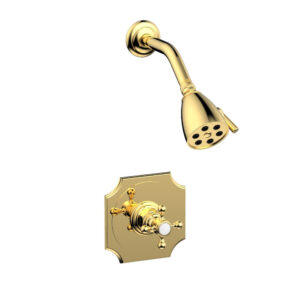 Phylrich HENRI Pressure Balance Shower Set Cross Handle 161-21 – Polished Gold