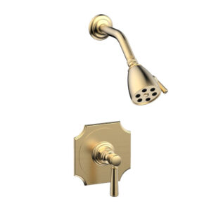Phylrich HENRI Pressure Balance Shower Set Lever Handle 161-22 – Satin Brass