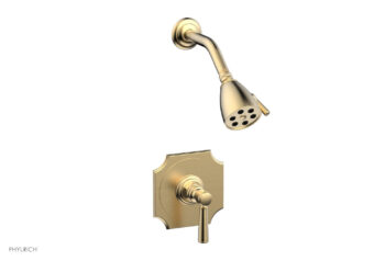 Phylrich HENRI Pressure Balance Shower Set Lever Handle 161-22 - Satin Brass