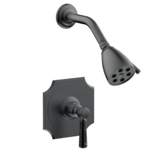 Phylrich HENRI Pressure Balance Shower Set – Black Marble Handle 161-23 – Gun Metal