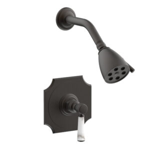 Phylrich HENRI Pressure Balance Shower Set – White Marble Handle 161-23 – Oil Rubbed Bronze
