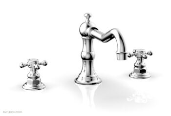 Phylrich HENRI Deck Tub Set - Cross Handle 161-40 - Polished Chrome