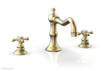 Phylrich HENRI Deck Tub Set - Cross Handle 161-40 - Burnished Gold
