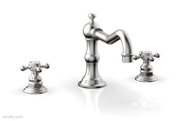 Phylrich HENRI Deck Tub Set - Cross Handle 161-40 - Satin Chrome