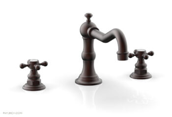 Phylrich HENRI Deck Tub Set - Cross Handle 161-40 - Weathered Copper