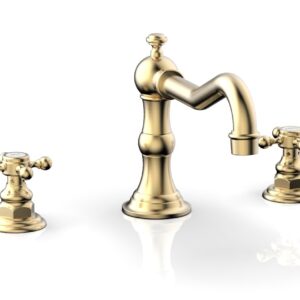 Phylrich HENRI Deck Tub Set – Cross Handle 161-40 – Satin Brass