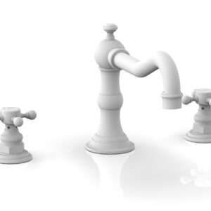 Phylrich HENRI Deck Tub Set – Cross Handle 161-40 – Satin White