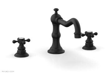 Phylrich HENRI Deck Tub Set - Cross Handle 161-40 - Matte Black