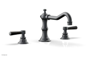 Phylrich HENRI Deck Tub Set - Marble Lever Handles - 161-42 - Gun Metal