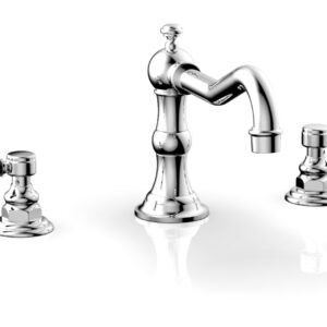 Phylrich HENRI Deck Tub Set – Marble Lever Handles – 161-42 – Polished Chrome