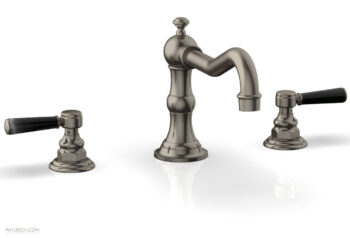 Phylrich HENRI Deck Tub Set - Marble Lever Handles - 161-42 - Pewter