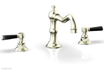 Phylrich HENRI Deck Tub Set - Marble Lever Handles - 161-42 - Burnished Nickel
