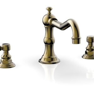 Phylrich HENRI Deck Tub Set – Marble Lever Handles – 161-42 – Antique Brass
