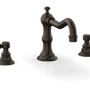 Phylrich HENRI Deck Tub Set – Marble Lever Handles – 161-42 – Antique Bronze