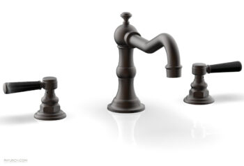 Phylrich HENRI Deck Tub Set - Marble Lever Handles - 161-42 - Oil Rubbed Bronze