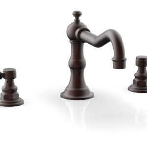 Phylrich HENRI Deck Tub Set – Marble Lever Handles – 161-42 – Weathered Copper