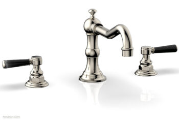 Phylrich HENRI Deck Tub Set - Marble Lever Handles - 161-42 - Polished Nickel