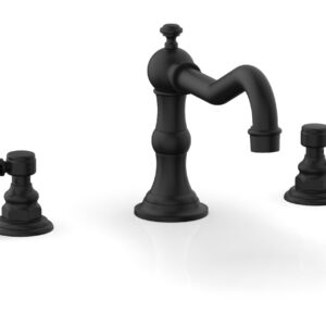 Phylrich HENRI Deck Tub Set – Marble Lever Handles – 161-42 – Matte Black