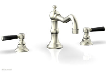 Phylrich HENRI Deck Tub Set - Marble Lever Handles - 161-42 - Satin Nickel