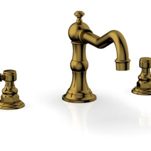 Phylrich HENRI Deck Tub Set – Marble Lever Handles – 161-42 – French Brass