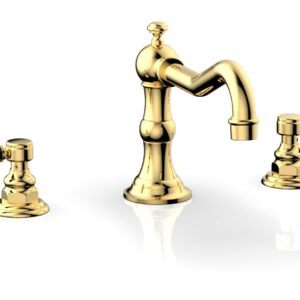 Phylrich HENRI Deck Tub Set – Marble Lever Handles – 161-42 – Polished Gold