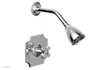 Phylrich MARVELLE Pressure Balance Shower Set - Cross Handle 162-21 - Polished Chrome