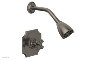 Phylrich MARVELLE Pressure Balance Shower Set - Cross Handle 162-21 - Pewter