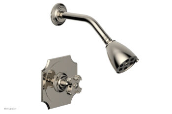 Phylrich MARVELLE Pressure Balance Shower Set - Cross Handle 162-21 - Polished Nickel