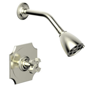 Phylrich MARVELLE Pressure Balance Shower Set – Cross Handle 162-21 – Satin Nickel