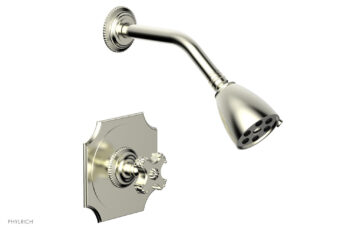 Phylrich MARVELLE Pressure Balance Shower Set - Cross Handle 162-21 - Satin Nickel