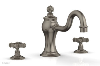 Phylrich MARVELLE Deck Tub Set - Cross Handles 162-40 - Pewter