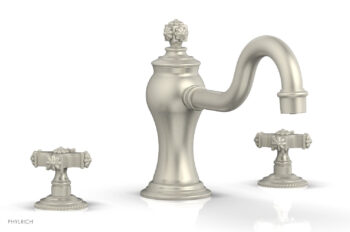 Phylrich MARVELLE Deck Tub Set - Cross Handles 162-40 - Burnished Nickel