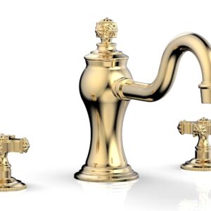 Phylrich MARVELLE Deck Tub Set – Cross Handles 162-40 – Satin Brass