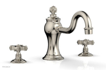 Phylrich MARVELLE Deck Tub Set - Cross Handles 162-40 - Polished Nickel
