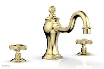 Phylrich MARVELLE Deck Tub Set - Cross Handles 162-40 - Polished Brass