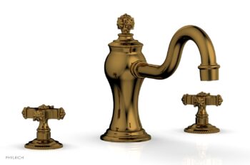 Phylrich MARVELLE Deck Tub Set - Cross Handles 162-40 - French Brass