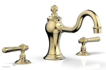 Phylrich MARVELLE Deck Tub Set - Lever Handles 162-41 - Polished Brass Uncoated