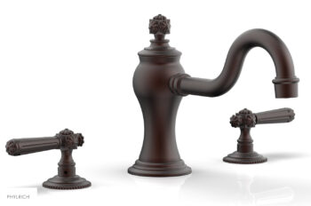 Phylrich MARVELLE Deck Tub Set - Lever Handles 162-41 - Weathered Copper