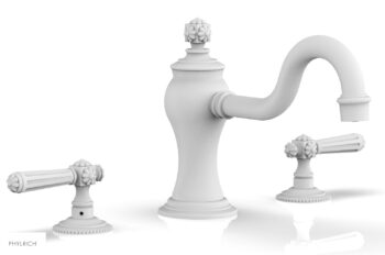 Phylrich MARVELLE Deck Tub Set - Lever Handles 162-41 - Satin White