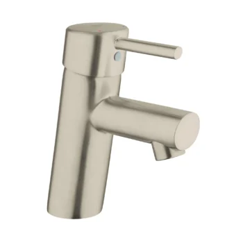Grohe Single Hole Single-Handle S-Size Bathroom Faucet 1.2 Gpm Less Drain in Brushed Nickel