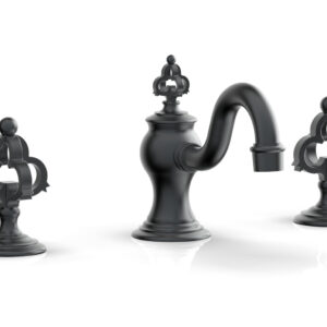 Phylrich COURONNE Widespread Faucet Cross Handles 163-01 – Gun Metal