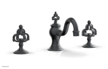Phylrich COURONNE Widespread Faucet Cross Handles 163-01 - Gun Metal