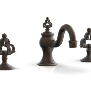 Phylrich COURONNE Widespread Faucet Cross Handles 163-01 – Oil Rubbed Bronze