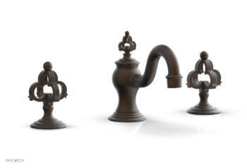 Phylrich COURONNE Widespread Faucet Cross Handles 163-01 - Oil Rubbed Bronze