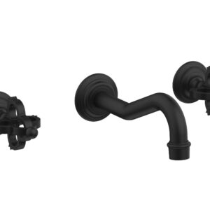 Phylrich COURONNE Wall Lavatory Set 163-11 – Matte Black