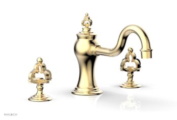 Phylrich COURONNE Deck Tub Set 163-40 - Satin Brass