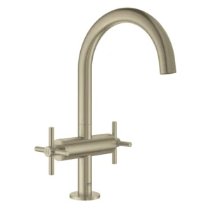Grohe Single Hole Two-Handle L-Size Bathroom Faucet 1.2 Gpm in Brushed Nickel
